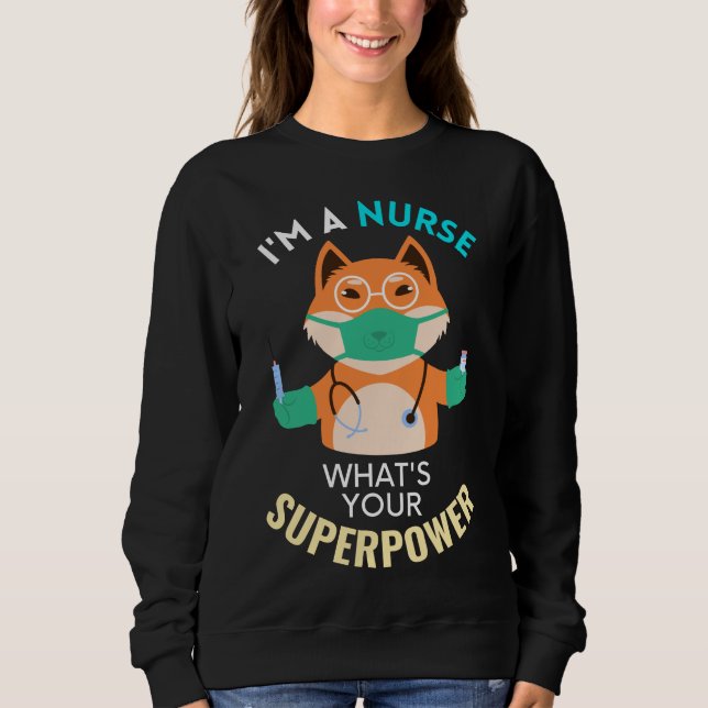 Sudadera Funny Fox Nurse (Anverso)