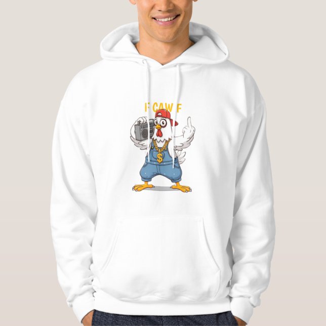 Sudadera Funny Gangsta Chicken Hoodie F CAW F Hip Hop Style (Anverso)