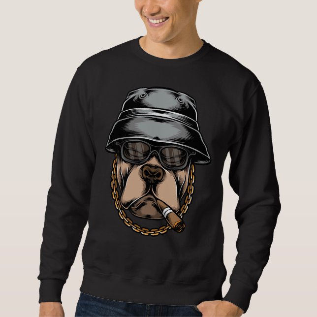 Sudadera Funny Gangsta Pitbull (Anverso)