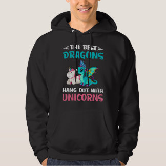 Sudadera Funny Gifts -The Best Dragons Hangout With Unicorn