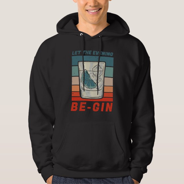 Sudadera Funny gin motif Let The Evening Be Gin (Anverso)