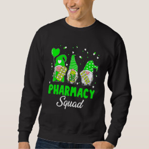 Sudadera Funny Gnome Farmacéutico Squad Farmacéutico St Pat