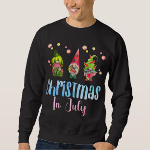 Sudadera Funny Gnomes Navidades en julio en la sandía Chris