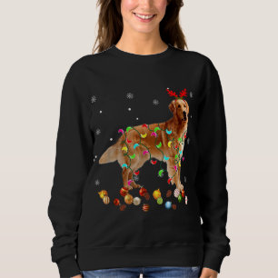 Sudadera Funny Golden Retriever Dog Christmas Lights Puppy