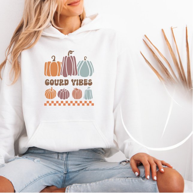 Sudadera Funny Gourd Vibes Retro Fall Pumpkin Hoodiel (Subido por el creador)