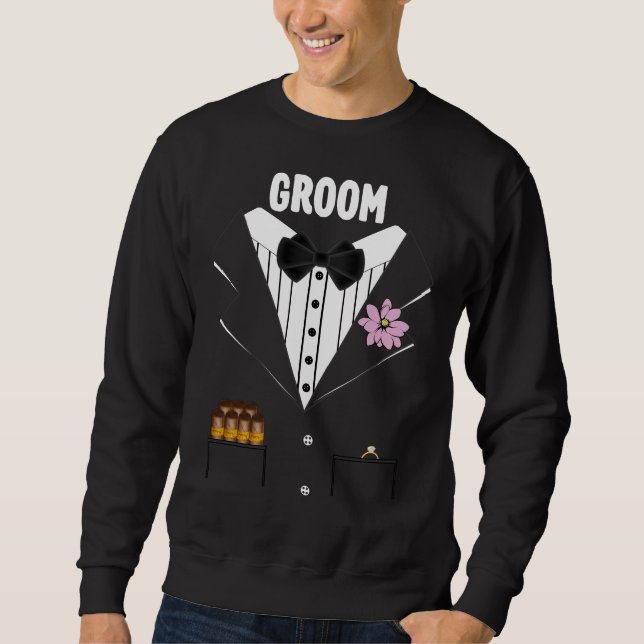 Sudadera Funny Groom Tuxedo (Anverso)