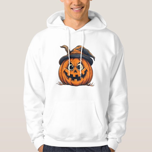 Sudadera Funny Grumpy Pumpkin Halloween Design (Anverso)