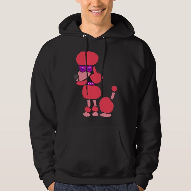 Sudadera Funny Guay Pink Poodle Dog Art (Anverso)