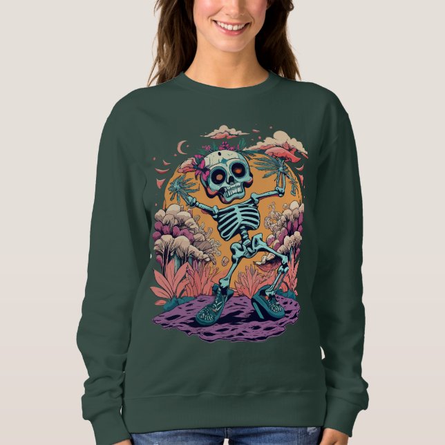 Sudadera Funny Halloween Dancing Skeleton (Anverso)