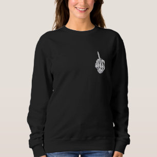 Sudadera Funny Halloween Middle Finger Skeleton Hand Skull