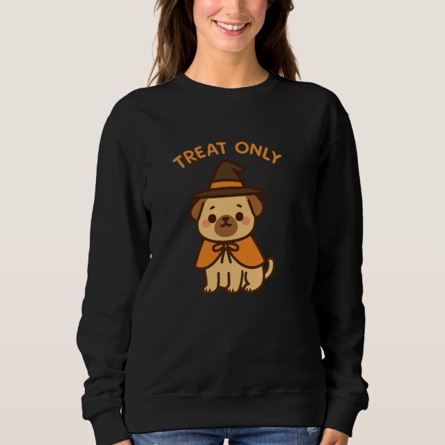 Sudadera Funny Halloween Pug Witch Women's Sweatshirt (Anverso)