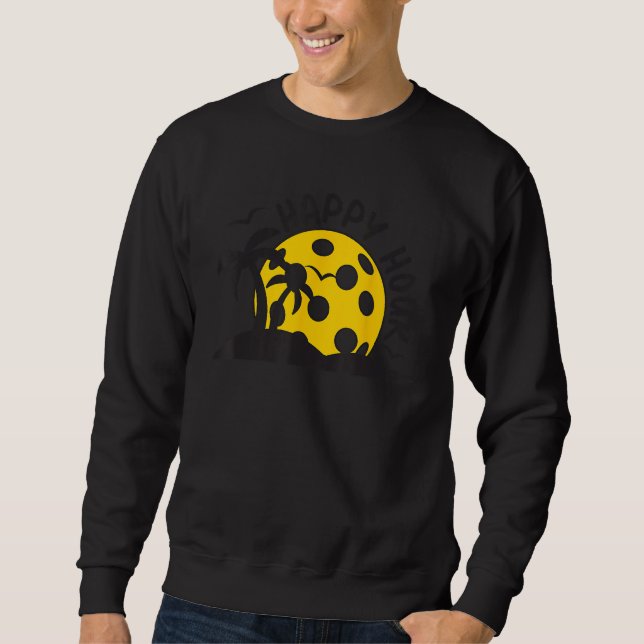 Sudadera Funny Happy Hour Pickleball Lover Silhouette Topic (Anverso)