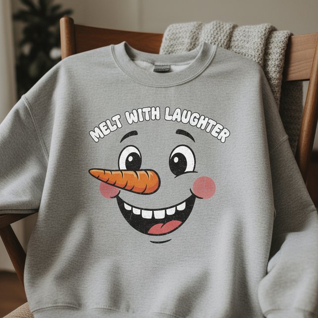 Sudadera Funny Happy Snowman Face T-Shirt | Cute Smiling (Subido por el creador)