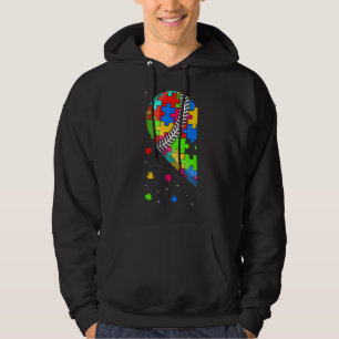 Sudadera Funny Heart Baseball Autism Awareness Support Love