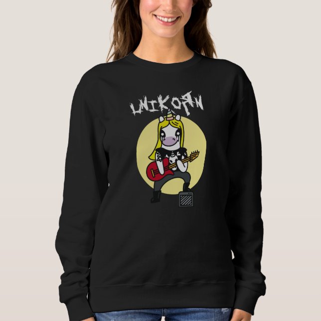 Sudadera Funny Heavy Metalizado Unicorn (Anverso)