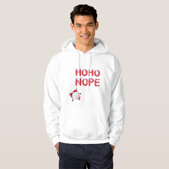 Sudadera Funny Ho Ho Nope Christmas Hoodie (Anverso completo)
