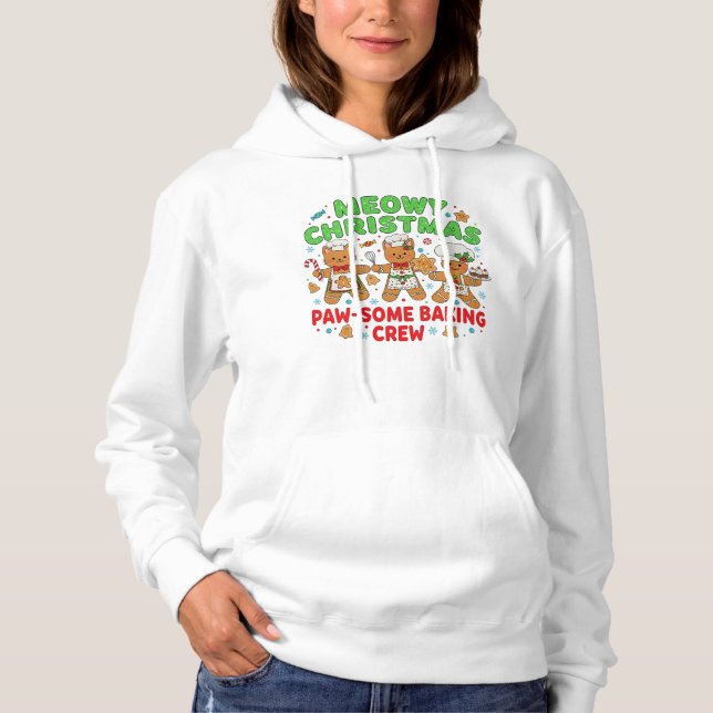 Sudadera Funny Holiday Cat Sweatshirt" (Anverso)