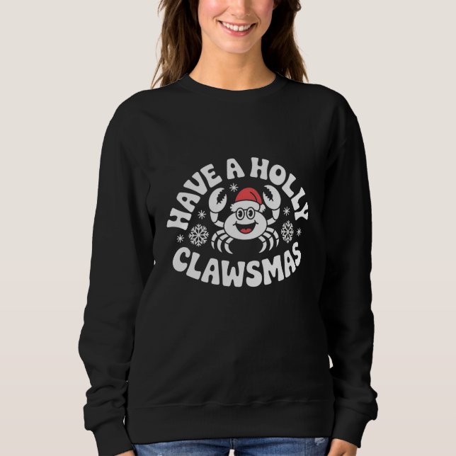 Sudadera Funny Holiday Crab Illustration for Christmas Gift (Anverso)