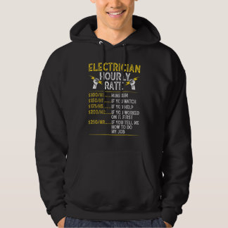 Sudadera Funny Hourly Rate Electrical Electric Electrician
