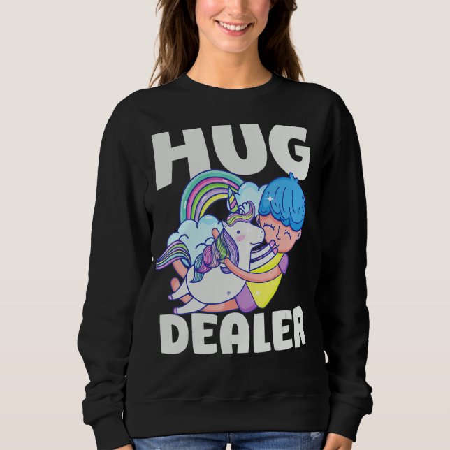 Sudadera Funny Hug Dealer de Unicorn (Anverso)