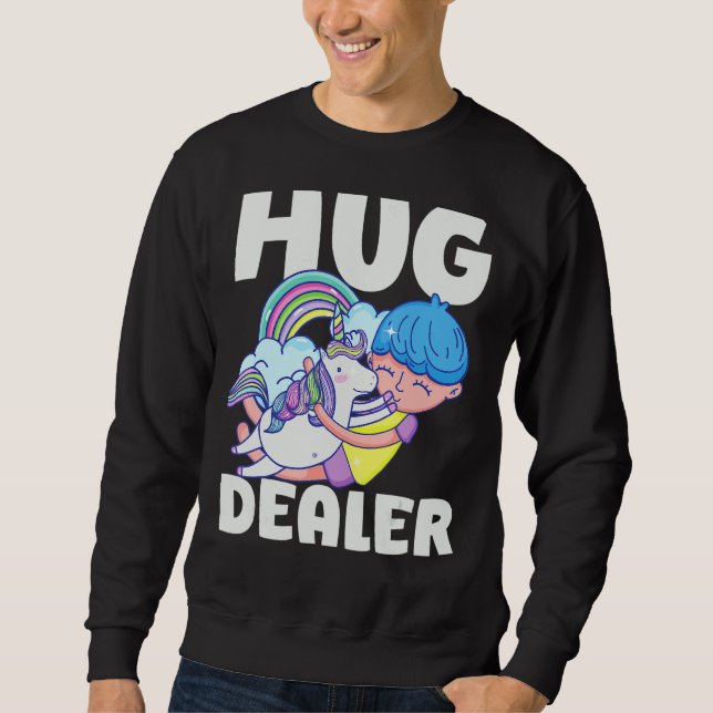 Sudadera Funny Hug Dealer de Unicorn (Anverso)