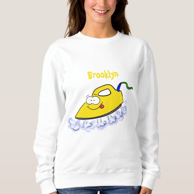 Sudadera Funny ilustracion de lavandería de hierro personal (Anverso)