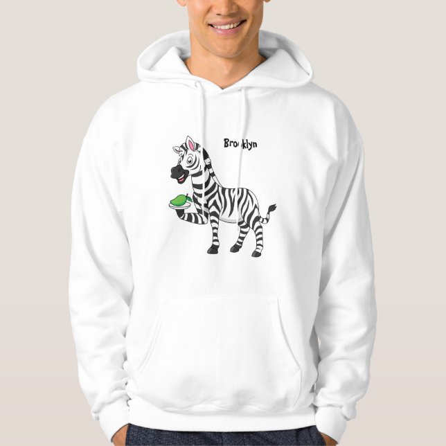 Sudadera Funny ilustracion de personalizado de cebra (Anverso)