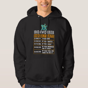 Sudadera Funny Ironworker Hourrate Chart Precio de Precio p