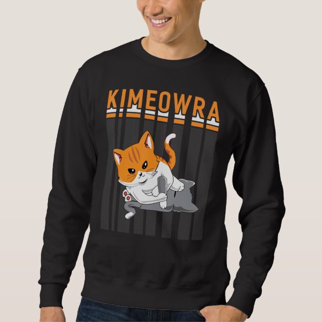 Sudadera Funny Jiu Jitsu Kimura Kimeowra Cat (Anverso)
