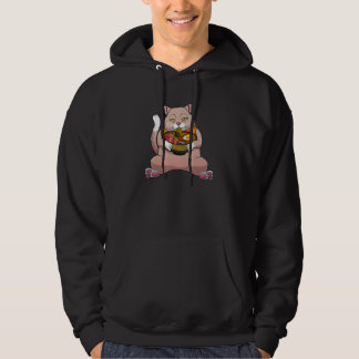 Sudadera Funny Kawaii Japanese Anime Cat Ramen Design For M