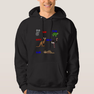Sudadera Funny Koala Tortoise Kangaroo Ostrich Sloth