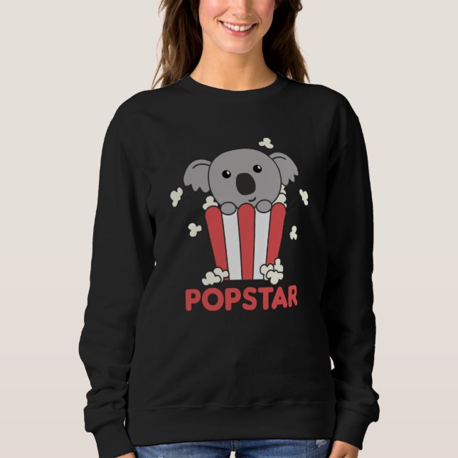 Sudadera Funny Koalas, estrella del pop kopcorn (Anverso)