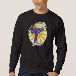 Sudadera Funny Kung Fu Entrenando en Black Belt Karate Fi