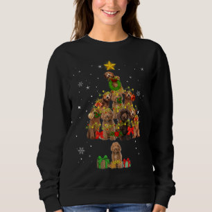 Sudadera Funny Labradoodle Dogs Christmas Tree Lights Ornam