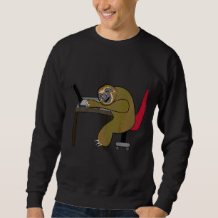 Sudadera Funny Laptop Sloth Home Office Humor Trabajo en In
