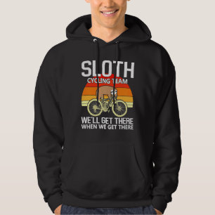 Sudadera Funny Lazy Sloth Dormiendo En Pegatina De Biciclet