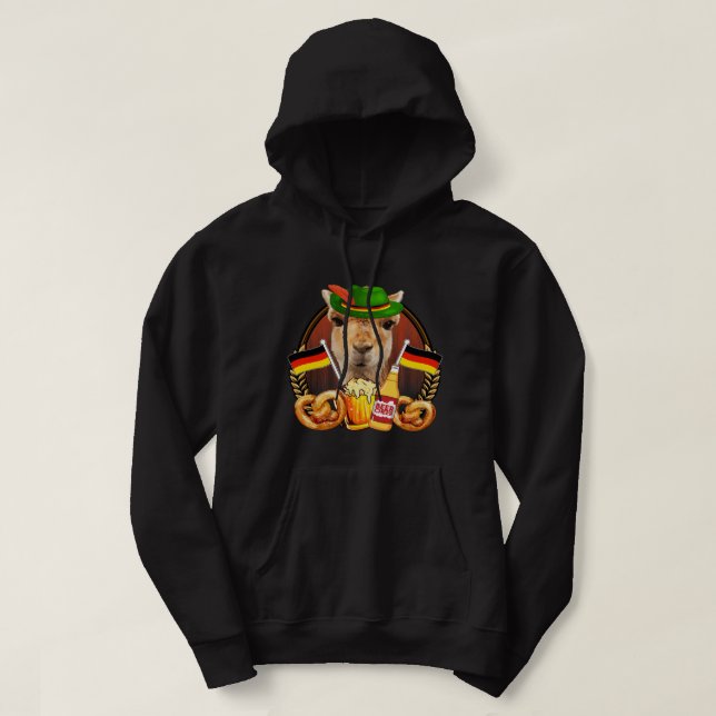 Sudadera Funny Lederhosen Llama Beer Drinkers Alemanes Okto (Diseño del anverso)