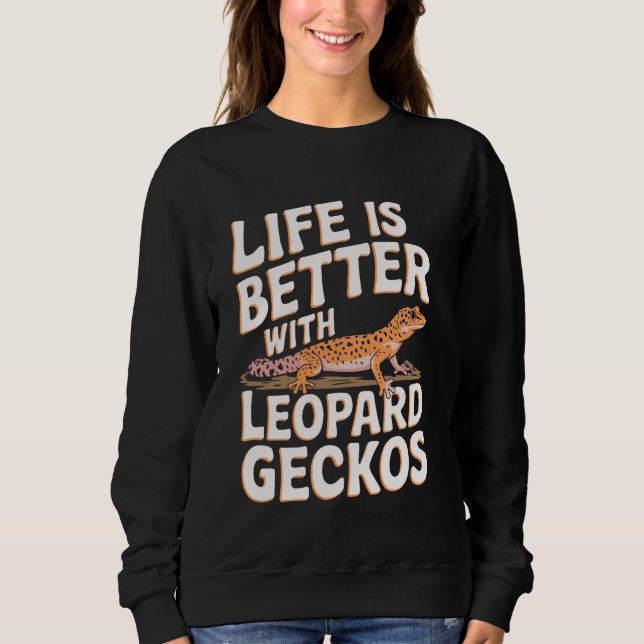 Sudadera Funny Leopard Geckos Reptile Lizard Lover Gecko Lo (Anverso)