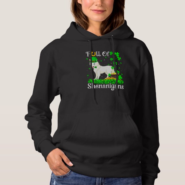 Sudadera Funny Leprechaun Shamrock Leaf Arctic Wolf St Patr (Anverso)