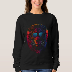 Sudadera Funny Lion Guay Animal Lover Retro Art Cat King Su