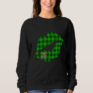 Sudadera Funny Lips Leopard Pattern Shamrock St Patrick's D
