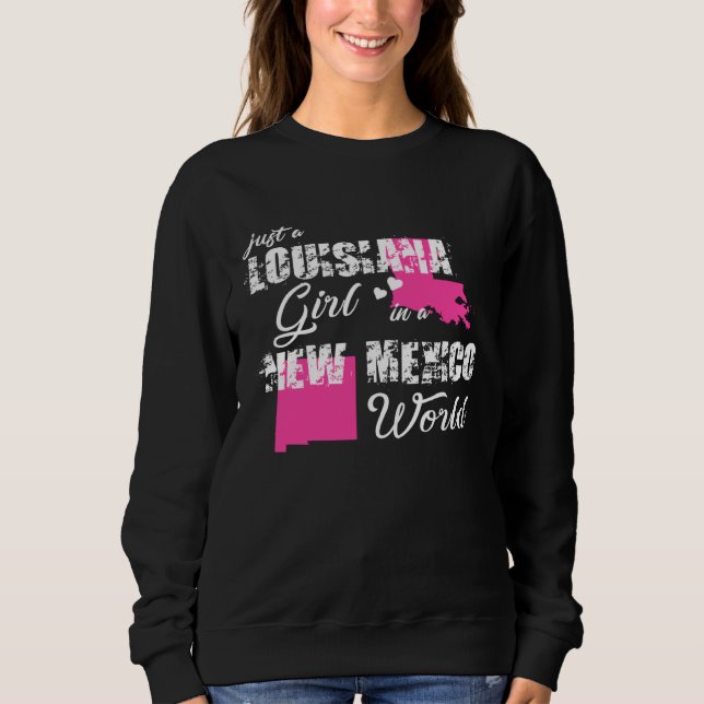 Sudadera Funny Louisiana Shirts Just a Louisiana girl in a  (Anverso)