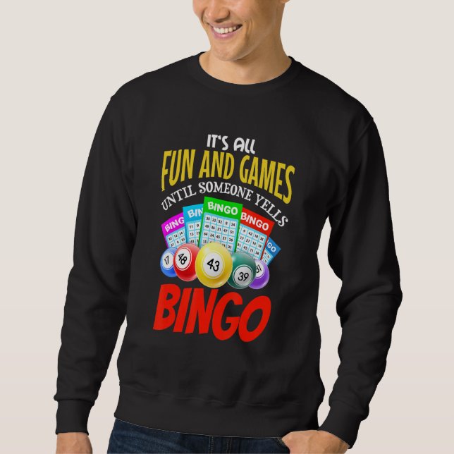 Sudadera funny lucky Bingo Outfit for Gambling Fans Retirem (Anverso)
