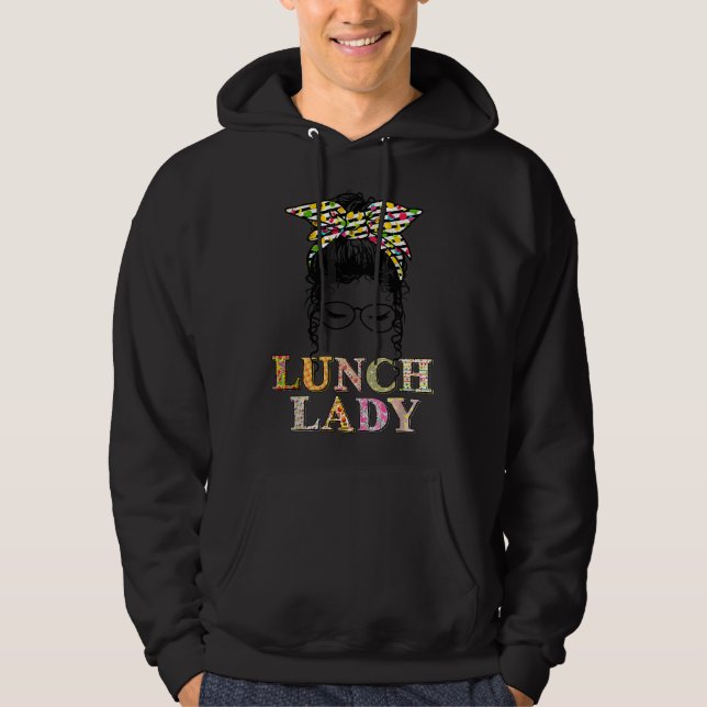 Sudadera Funny Lunch Lady School Food Service Cafeteria Wor (Anverso)