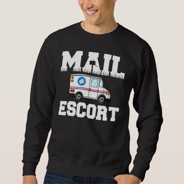 Sudadera Funny Mail Escort Postman Servicio Postal Mailman (Anverso)