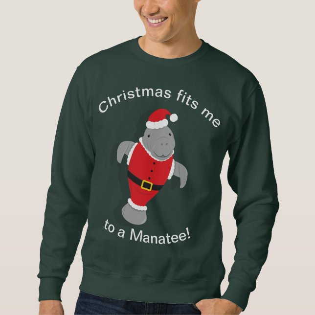 Sudadera Funny Manatee Santa Navidades (Anverso)