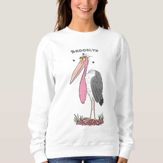 Sudadera Funny marabou stork personalizado (Anverso)
