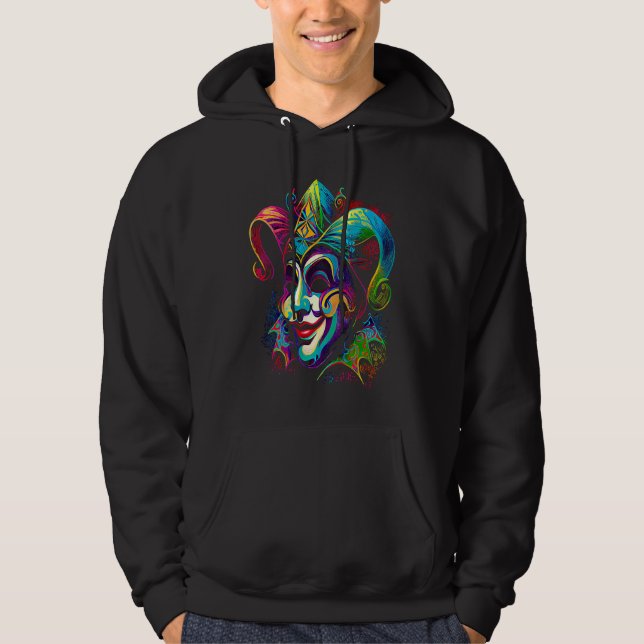 Sudadera Funny Mardi Gras Carnival parade with beads party  (Anverso)