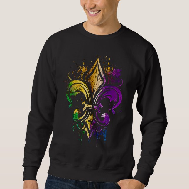 Sudadera Funny Mardi Gras Carnival parade with beads party  (Anverso)