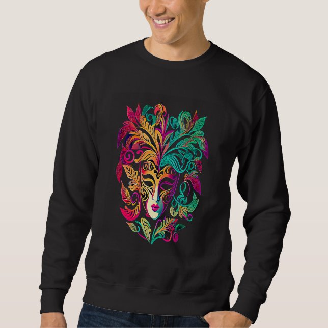 Sudadera Funny Mardi Gras Carnival parade with beads party  (Anverso)
